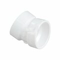 American Imaginations 3 in. White Plastic Sewer 22.5 Elbow AI-38103